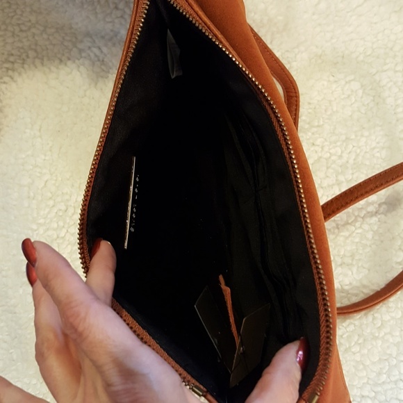 Street Level Abri leather suede envelope clutch - Picture 3 of 7